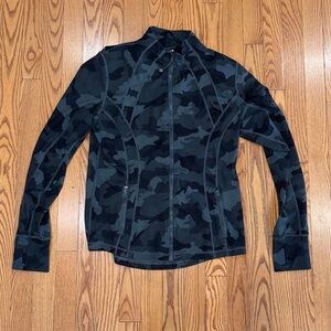🖤🩶🖤 BLACK & GRAY CAMOUFLAGE YOGALICIOUS LUX JACKET SIZE MEDIUM 🖤🩶🖤